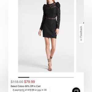 Xpress lace black dress